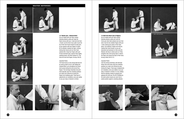 Sample pages from 'The Art of Ground Fighting'; one in a series of remarkable books that provide an in-depth look at the core concepts and techniques shared by a broad range of martial arts styles. Contains basics plus over 195 practical skills including chokes, joint locks, pins, ground kicks, sacrifice techniques, escapes, and counters from seated, reclining, and kneeling positions.