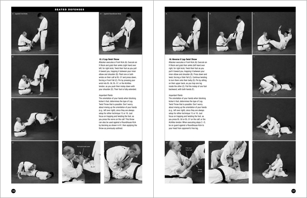 Sample pages from 'The Art of Ground Fighting'; one in a series of remarkable books that provide an in-depth look at the core concepts and techniques shared by a broad range of martial arts styles. Contains basics plus over 195 practical skills including chokes, joint locks, pins, ground kicks, sacrifice techniques, escapes, and counters from seated, reclining, and kneeling positions.