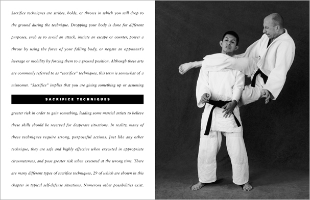 Sample pages from 'The Art of Ground Fighting'; one in a series of remarkable books that provide an in-depth look at the core concepts and techniques shared by a broad range of martial arts styles. Contains basics plus over 195 practical skills including chokes, joint locks, pins, ground kicks, sacrifice techniques, escapes, and counters from seated, reclining, and kneeling positions.