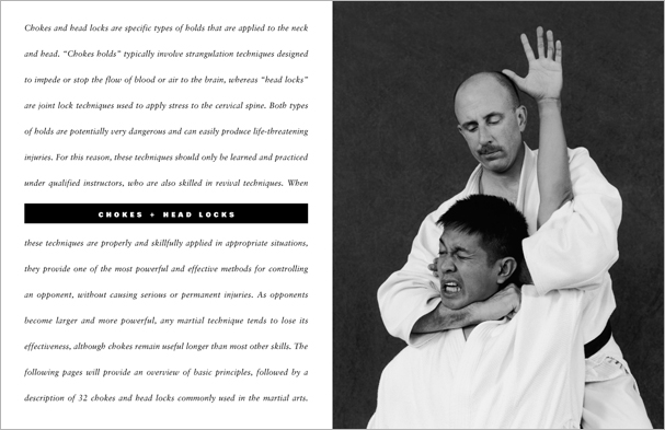 Sample pages from 'The Art of Holding'; one in a series of remarkable books that provide an in-depth look at the core concepts and techniques shared by a broad range of martial arts styles. Contains over 155 practical holds including joint locks, chokes, nerve holds, takedowns, pins, advanced combinations, and counterholds.