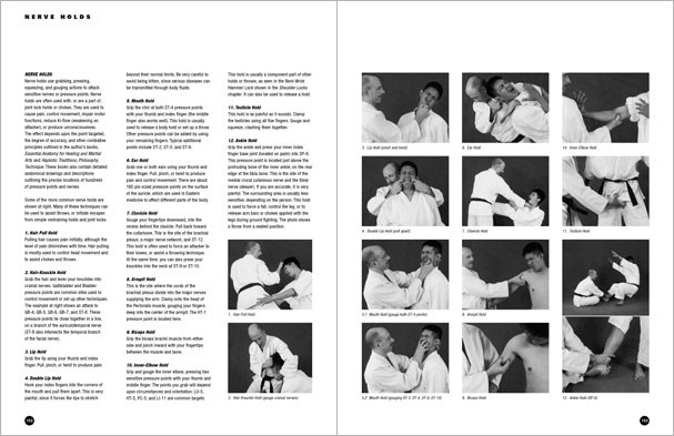 Sample pages from 'The Art of Holding'; one in a series of remarkable books that provide an in-depth look at the core concepts and techniques shared by a broad range of martial arts styles. Contains over 155 practical holds including joint locks, chokes, nerve holds, takedowns, pins, advanced combinations, and counterholds.