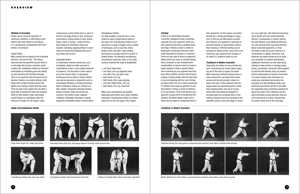 Sample pages from 'The Art of Striking'; one in a series of remarkable books that provide an in-depth look at the core concepts and techniques shared by a broad range of martial arts styles. Contains over 400 practical strikes including arm strikes, kicks, head butts, blocking and avoiding skills, combinations, and counters.