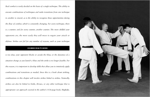 Sample pages from 'The Art of Striking'; one in a series of remarkable books that provide an in-depth look at the core concepts and techniques shared by a broad range of martial arts styles. Contains over 400 practical strikes including arm strikes, kicks, head butts, blocking and avoiding skills, combinations, and counters.