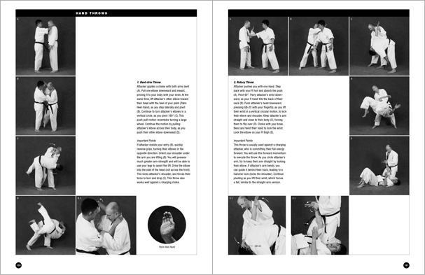 Sample pages from 'The Art of Throwing'; one in a series of remarkable books that provide an in-depth look at the core concepts and techniques shared by a broad range of martial arts styles. Contains over 130 practical throws including shoulder throws, hip throws, leg throws, hand throws, sacrifice throws, kick-counter throws, advanced combinations, and counterthrows.