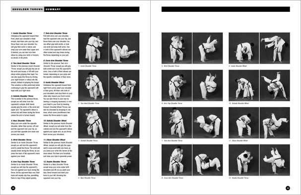 Sample pages from 'The Art of Throwing'; one in a series of remarkable books that provide an in-depth look at the core concepts and techniques shared by a broad range of martial arts styles. Contains over 130 practical throws including shoulder throws, hip throws, leg throws, hand throws, sacrifice throws, kick-counter throws, advanced combinations, and counterthrows.