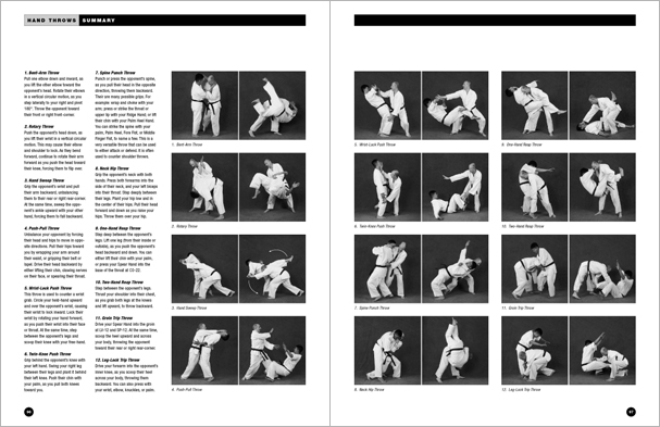 Sample pages from 'The Art of Throwing'; one in a series of remarkable books that provide an in-depth look at the core concepts and techniques shared by a broad range of martial arts styles. Contains over 130 practical throws including shoulder throws, hip throws, leg throws, hand throws, sacrifice throws, kick-counter throws, advanced combinations, and counterthrows.