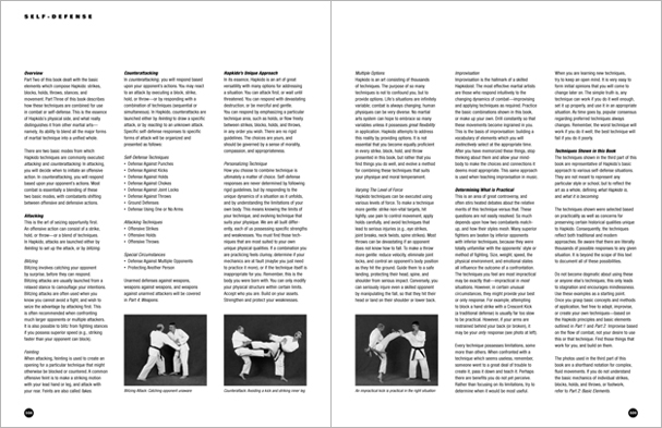 Sample pages from 'Hapkido', the most comprehensive book ever written on a single martial art; 1136 pages, 9000 photos, 2000 martial techniques.