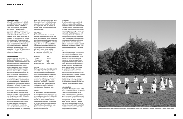 Sample pages from 'Taekwondo', the most comprehensive book ever written on the world's most popular martial art; 896 pages, 8600 photos, Traditional and Olympic-Style.