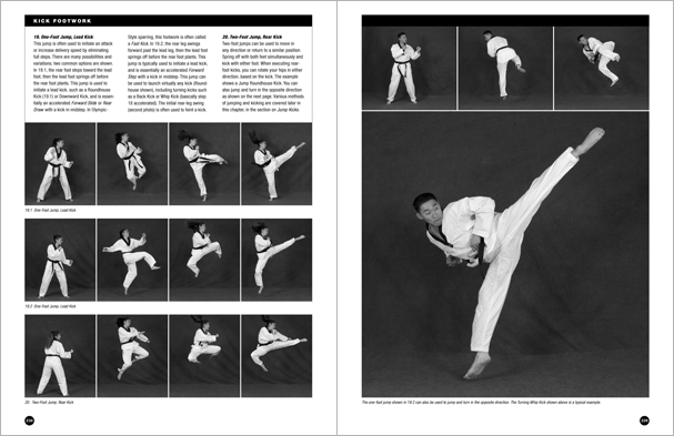 Sample pages from 'Taekwondo', the most comprehensive book ever written on the world's most popular martial art; 896 pages, 8600 photos, Traditional and Olympic-Style.