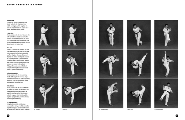 Sample pages from 'Taekwondo: The Essential Introduction', the first introductory text to provide a concise overview of Taekwondo in its entirety, with essential material for novices.