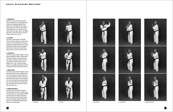 Sample pages from 'Taekwondo: The Essential Introduction', the first introductory text to provide a concise overview of Taekwondo in its entirety, with essential material for novices.